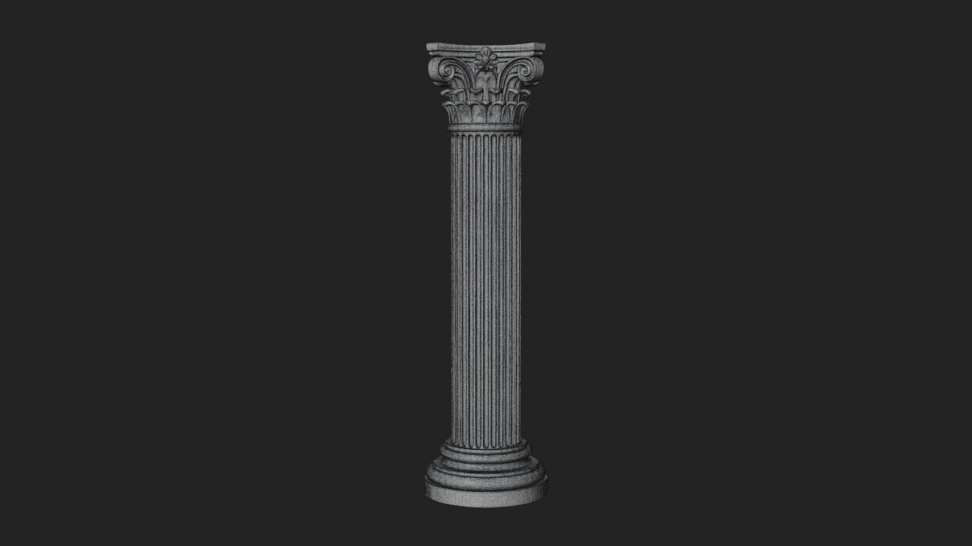Fluted Stone Column Design 20 3D Print Model 3D Model