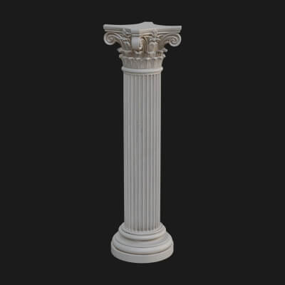 Fluted Stone Column Design 20 3D Print Model