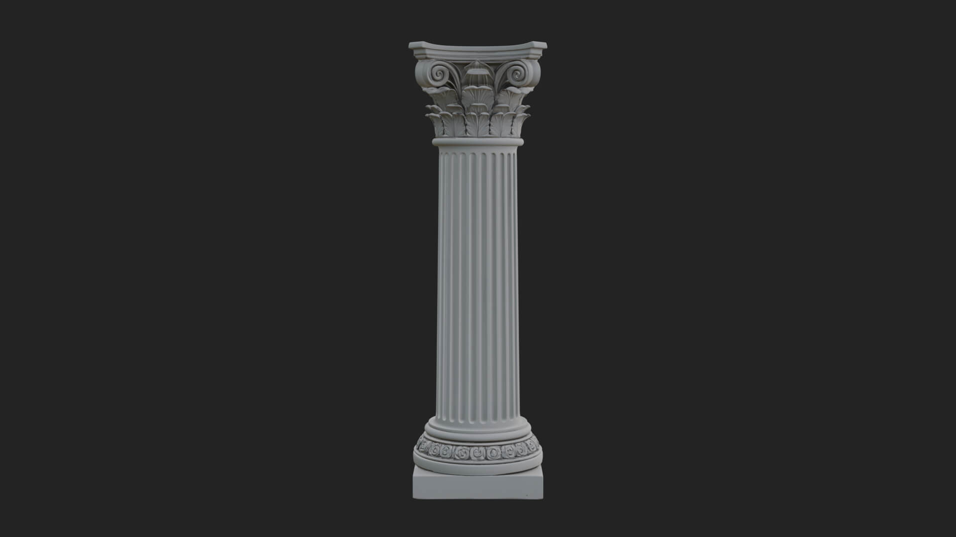 Fluted Stone Column Design 21 3D Print Model 3D Model