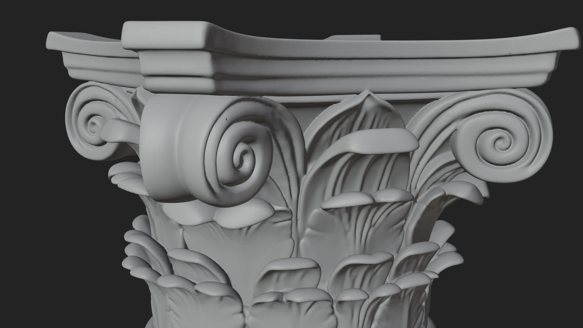 Fluted Stone Column Design 21 3D Print Model 3D Model