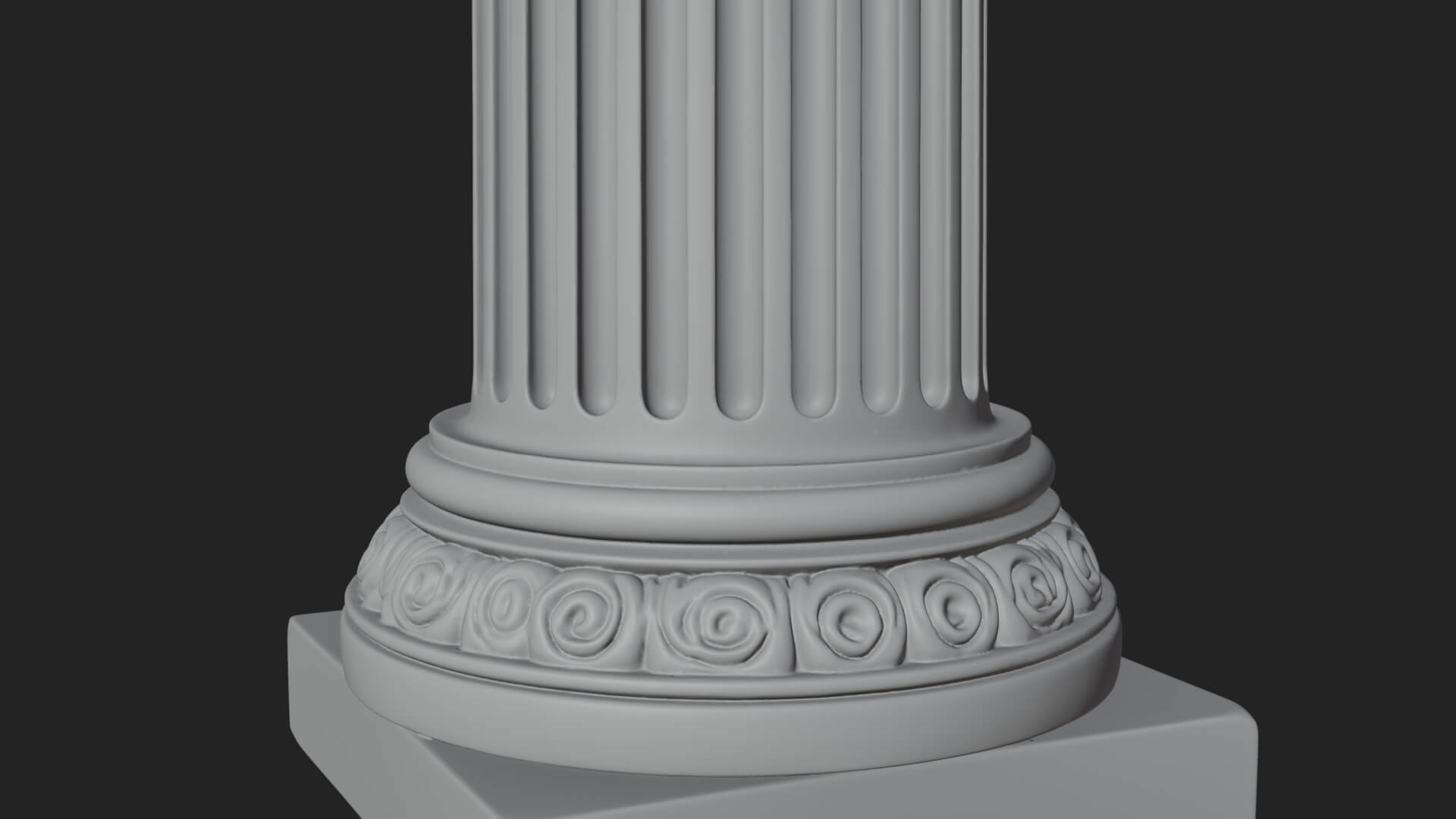 Fluted Stone Column Design 21 3D Print Model 3D Model