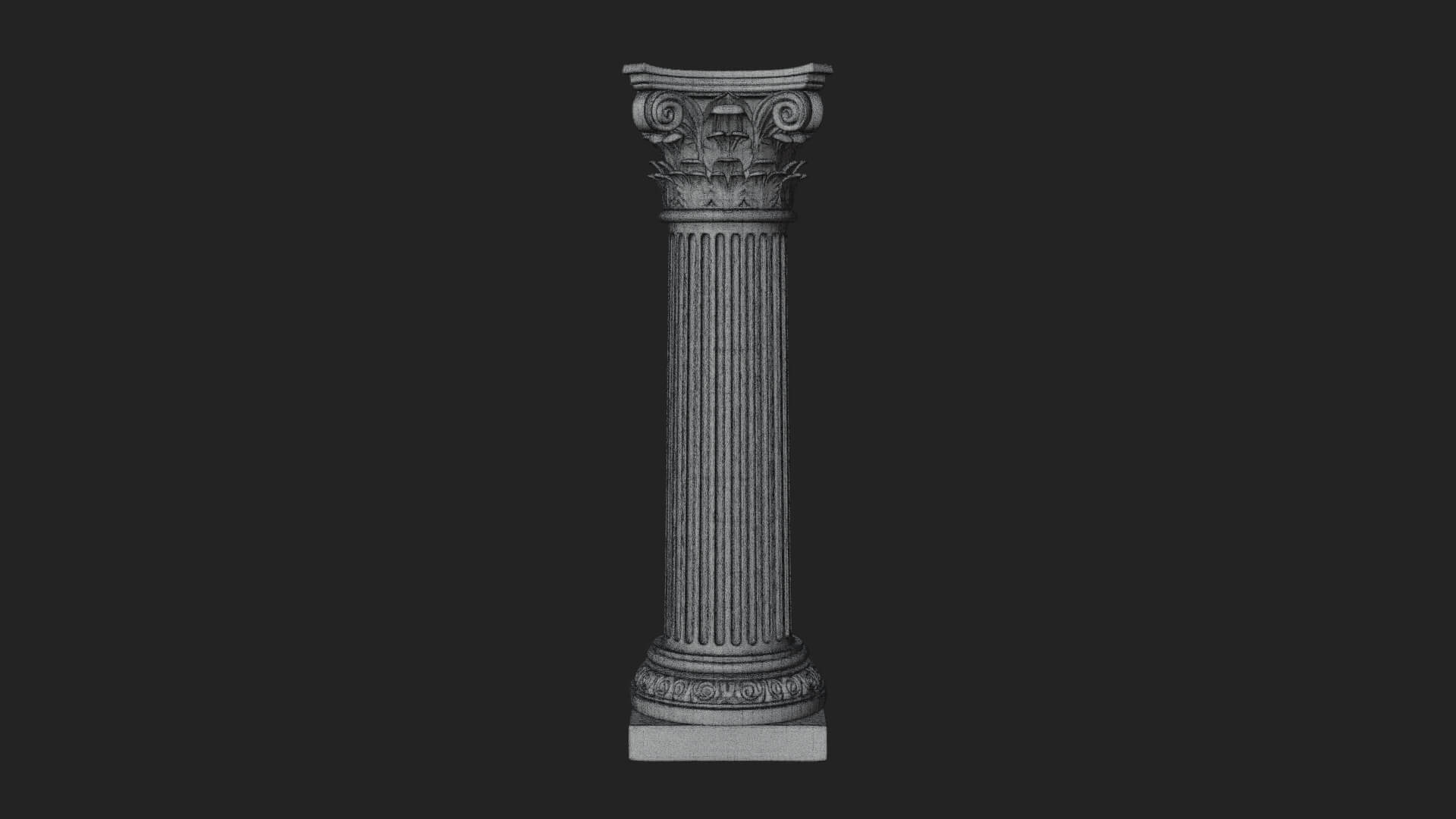 Fluted Stone Column Design 21 3D Print Model 3D Model