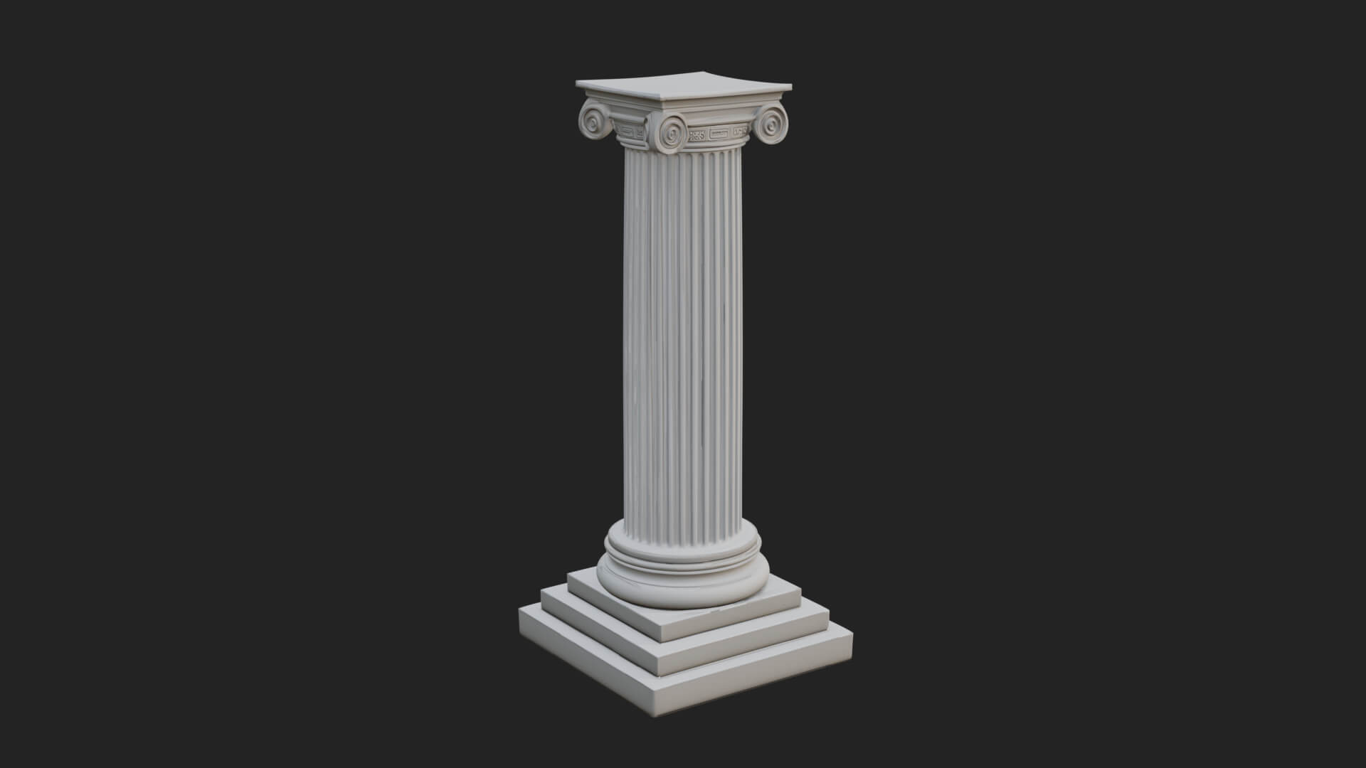 Fluted Stone Column Design 22 3D Print Model 3D Model