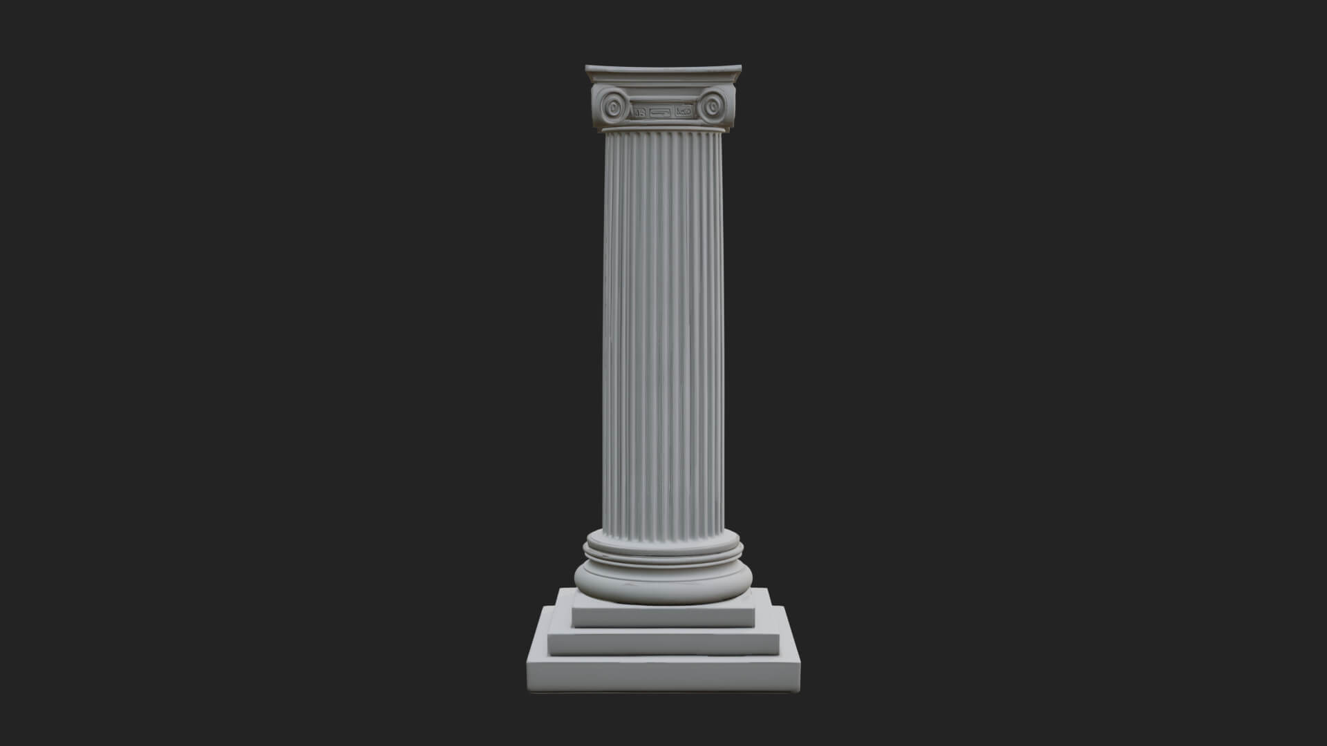 Fluted Stone Column Design 22 3D Print Model 3D Model