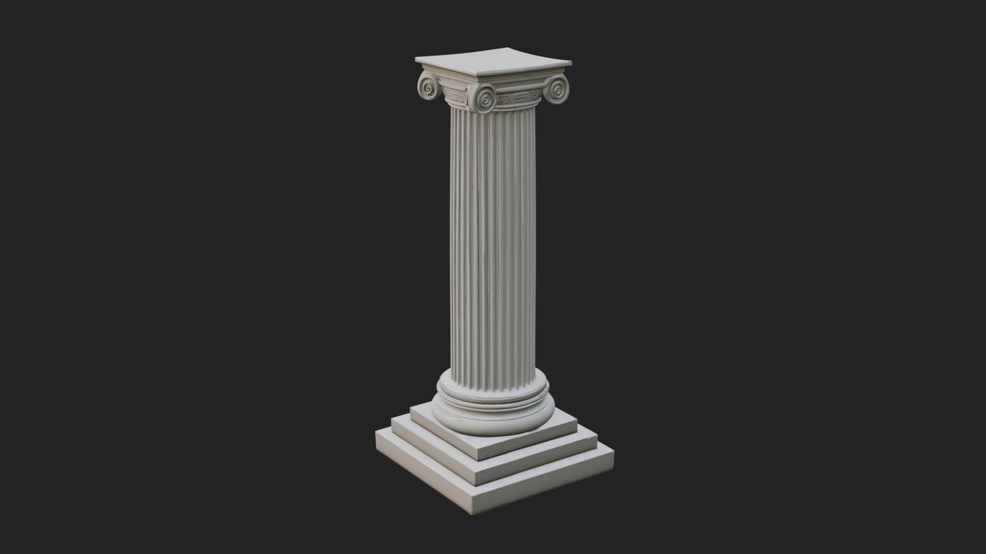 Fluted Stone Column Design 22 3D Print Model 3D Model