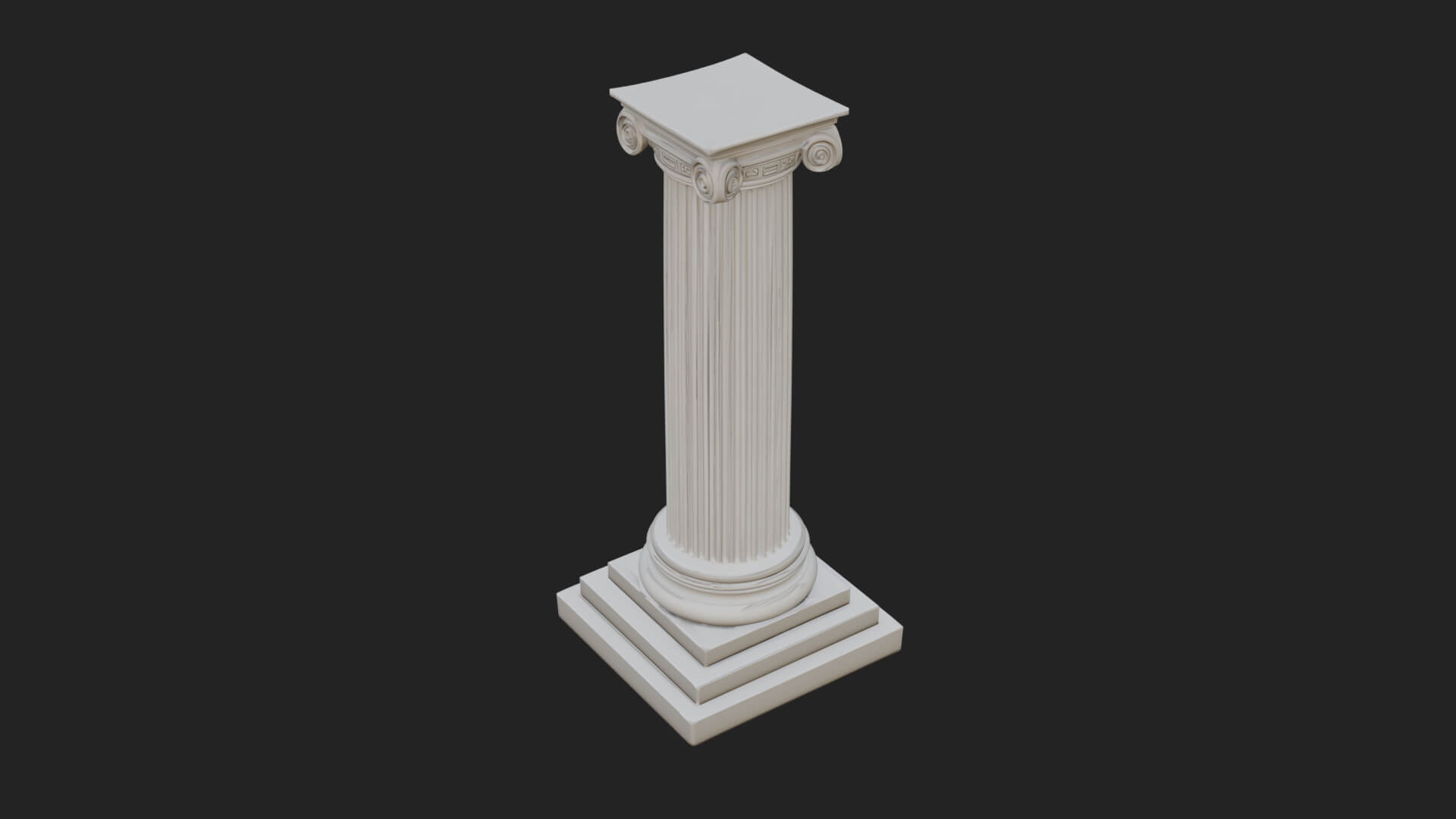 Fluted Stone Column Design 22 3D Print Model 3D Model
