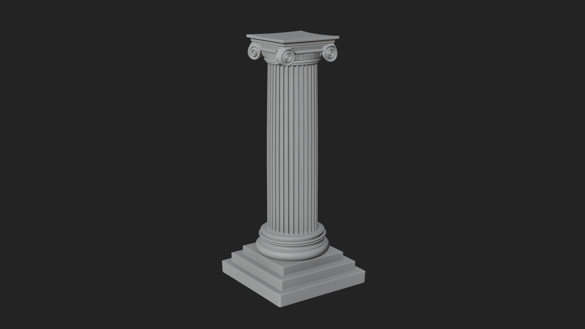Fluted Stone Column Design 22 3D Print Model 3D Model