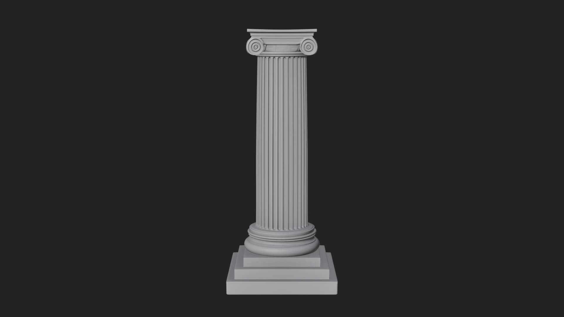 Fluted Stone Column Design 22 3D Print Model 3D Model