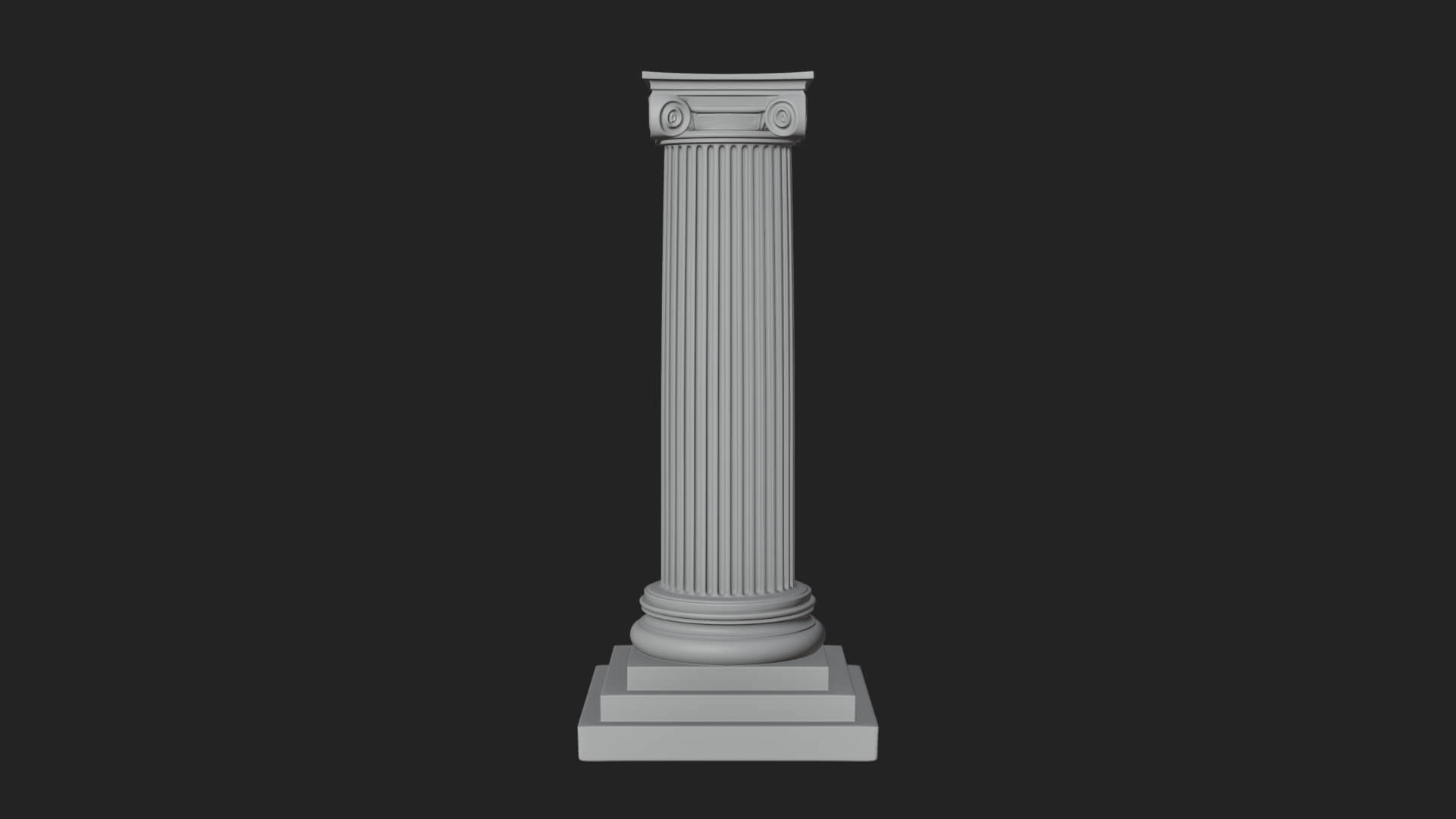 Fluted Stone Column Design 22 3D Print Model 3D Model