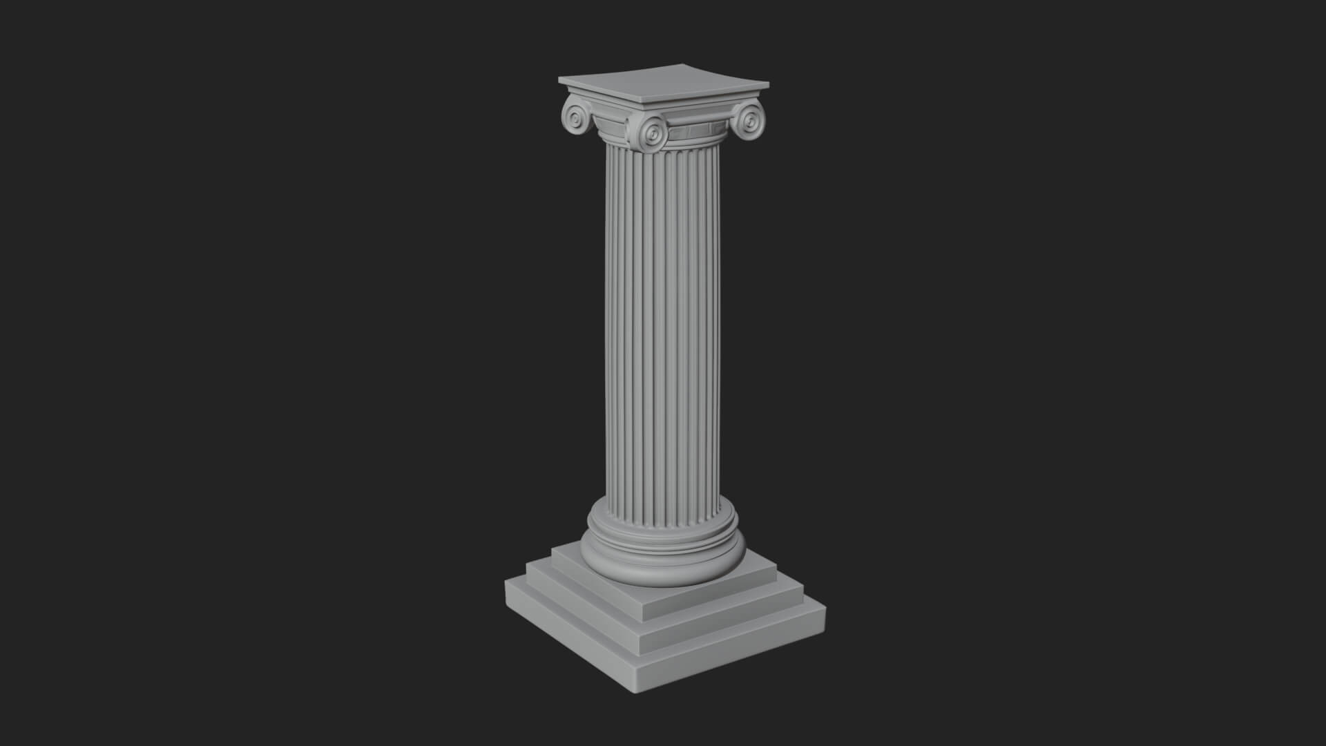 Fluted Stone Column Design 22 3D Print Model 3D Model