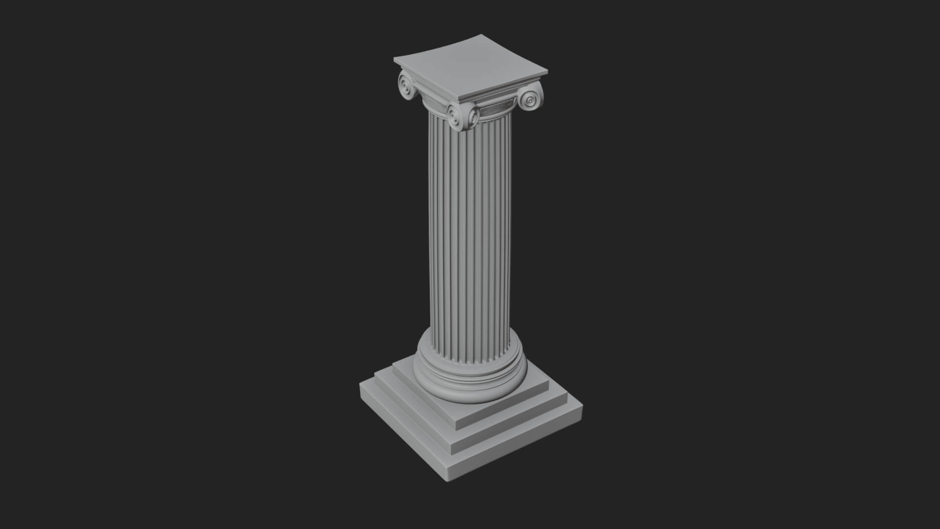 Fluted Stone Column Design 22 3D Print Model 3D Model