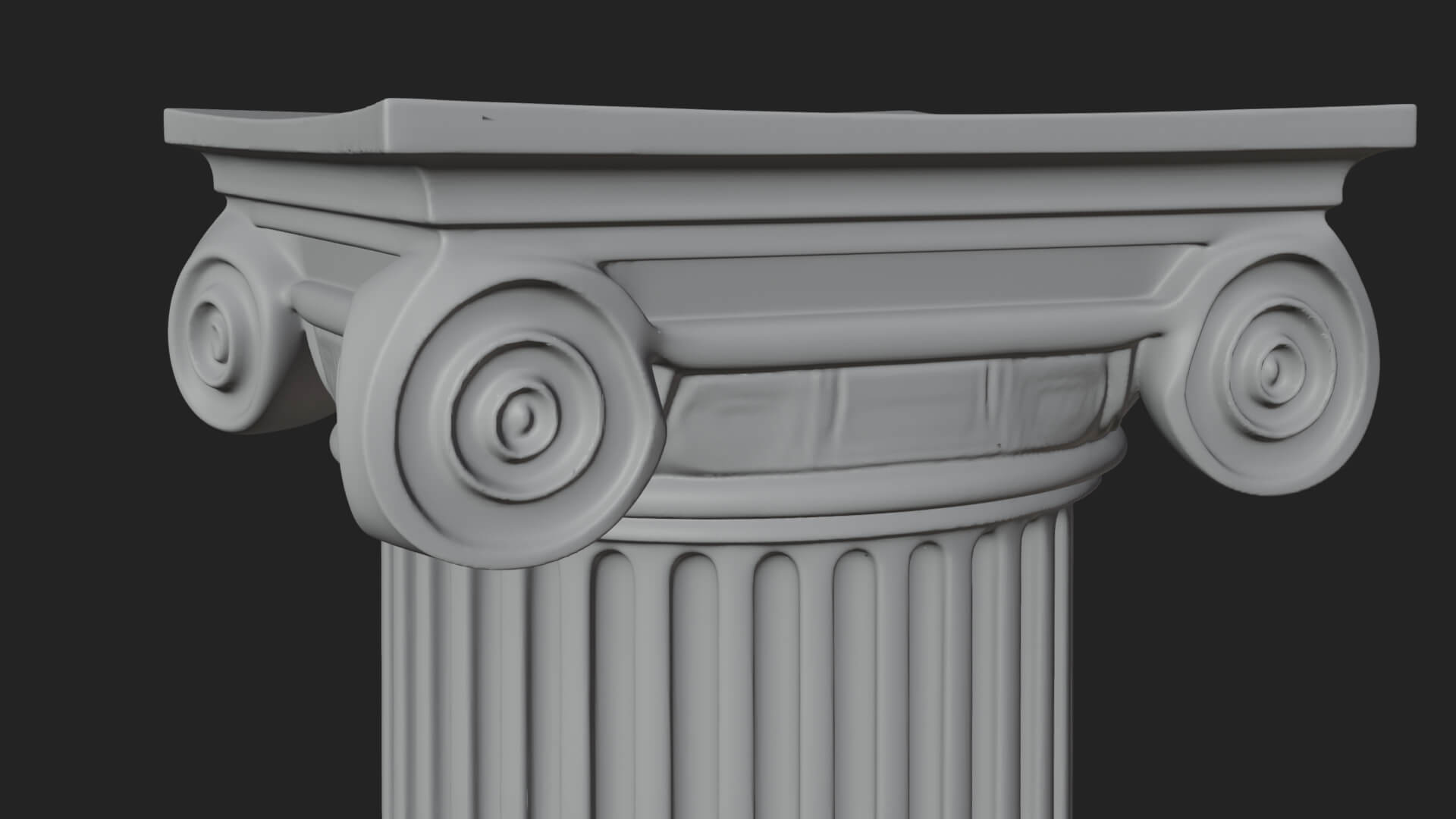Fluted Stone Column Design 22 3D Print Model 3D Model