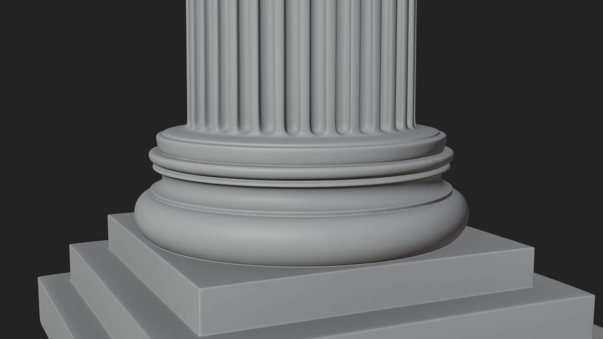 Fluted Stone Column Design 22 3D Print Model 3D Model