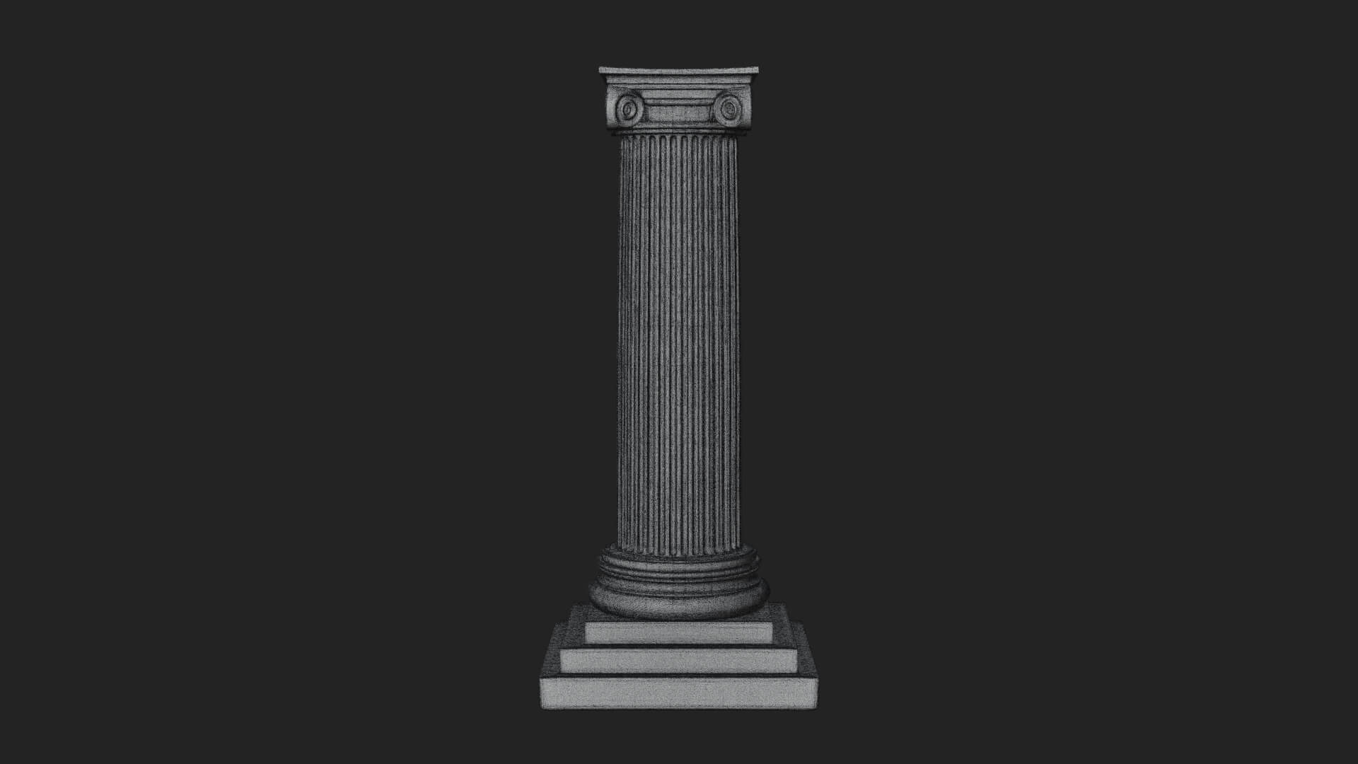 Fluted Stone Column Design 22 3D Print Model 3D Model
