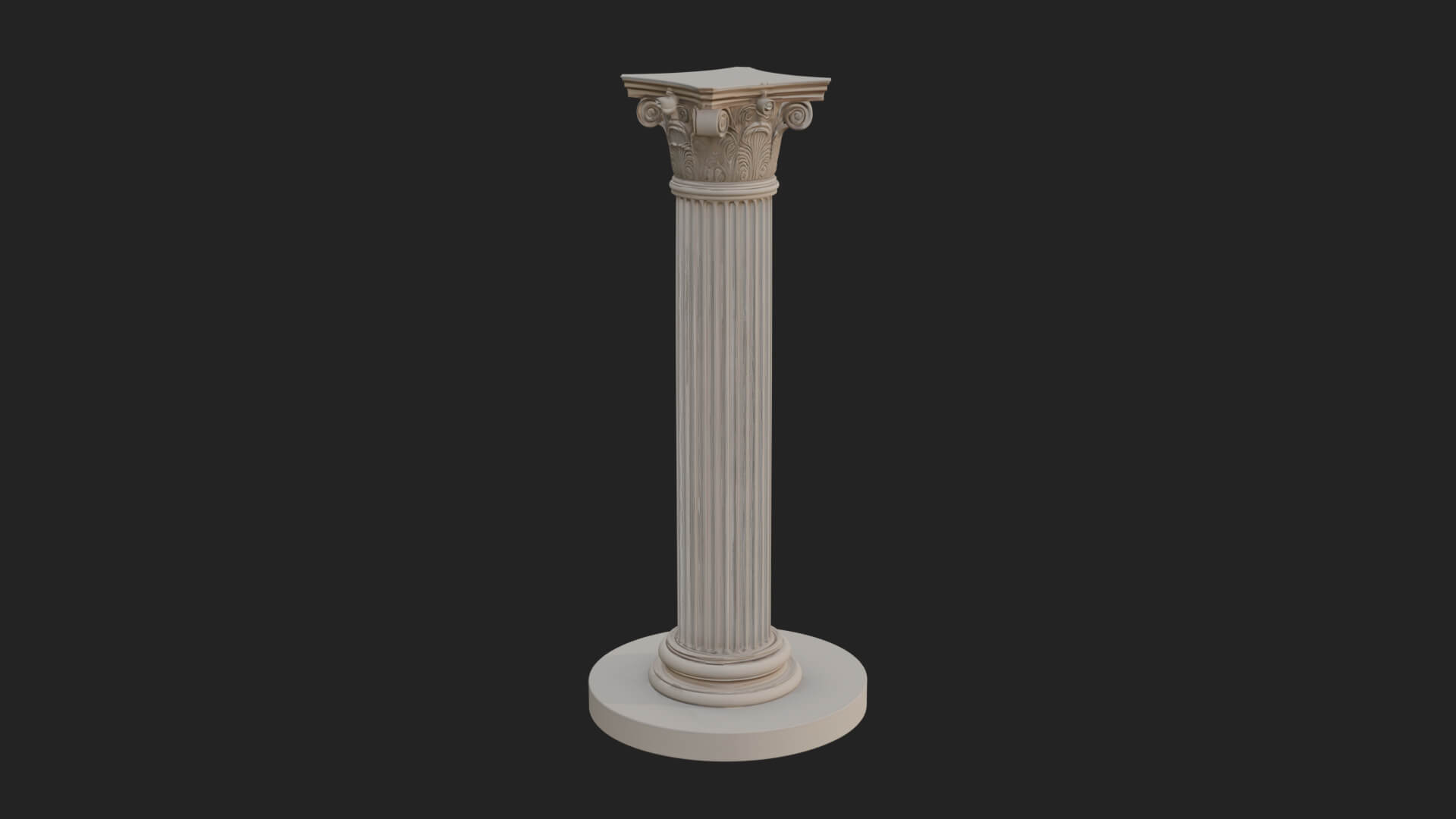 Fluted Stone Column Design 23 3D Print Model 3D Model