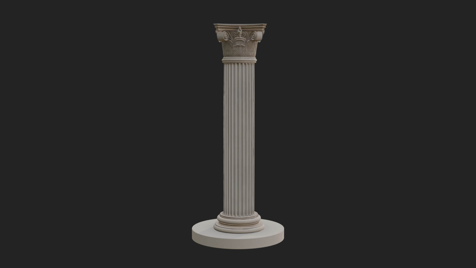 Fluted Stone Column Design 23 3D Print Model 3D Model