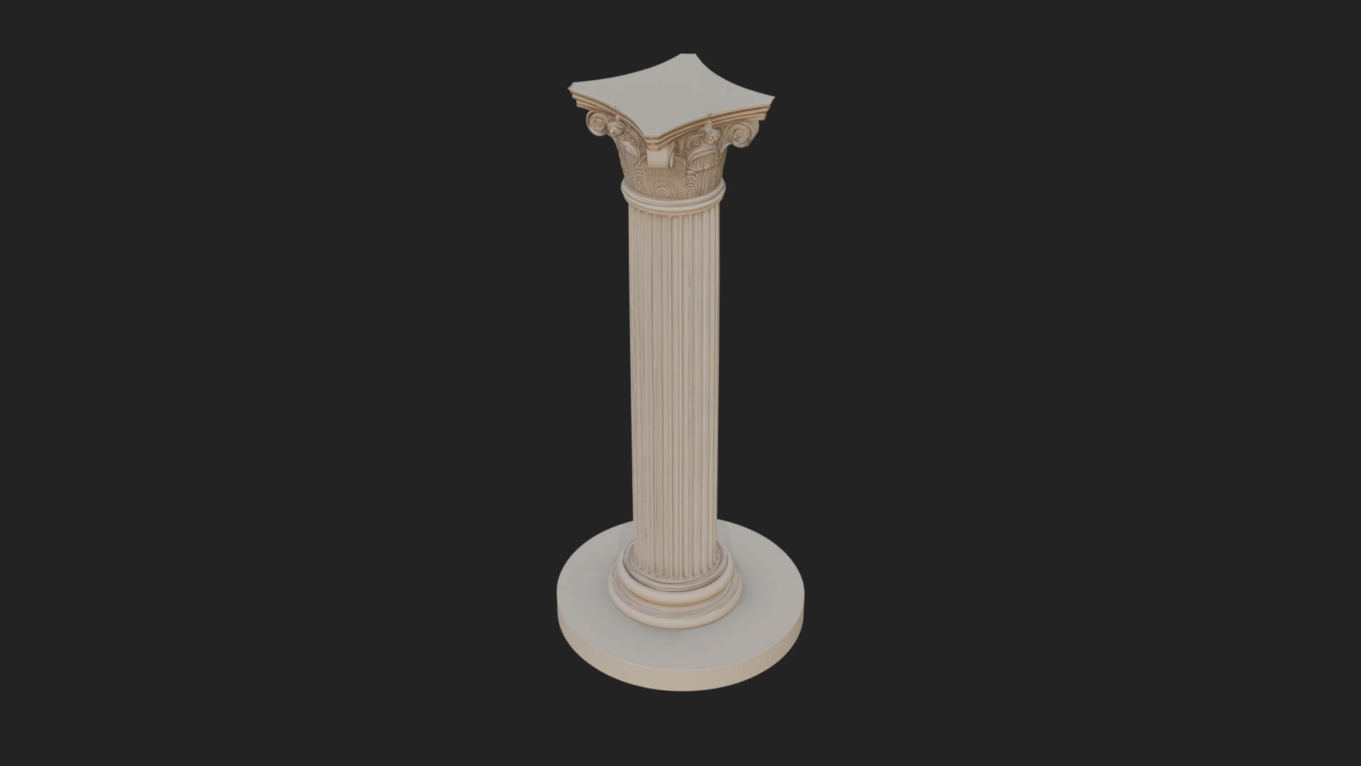 Fluted Stone Column Design 23 3D Print Model 3D Model