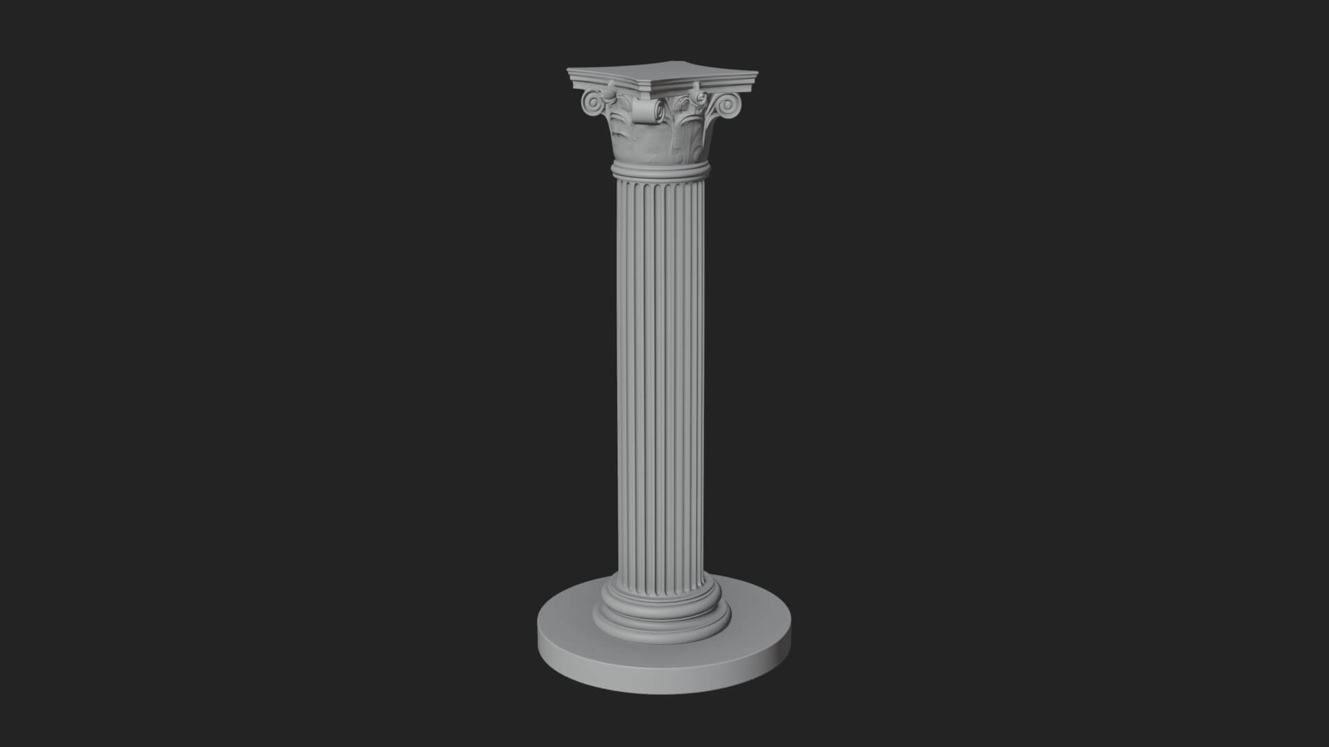 Fluted Stone Column Design 23 3D Print Model 3D Model