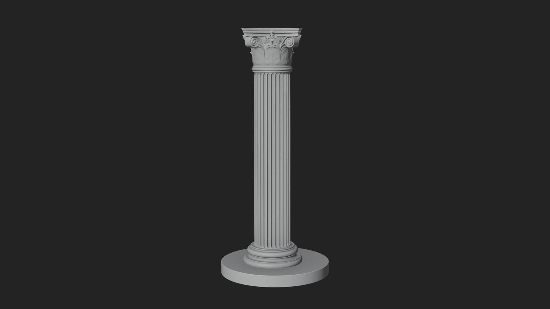 Fluted Stone Column Design 23 3D Print Model 3D Model