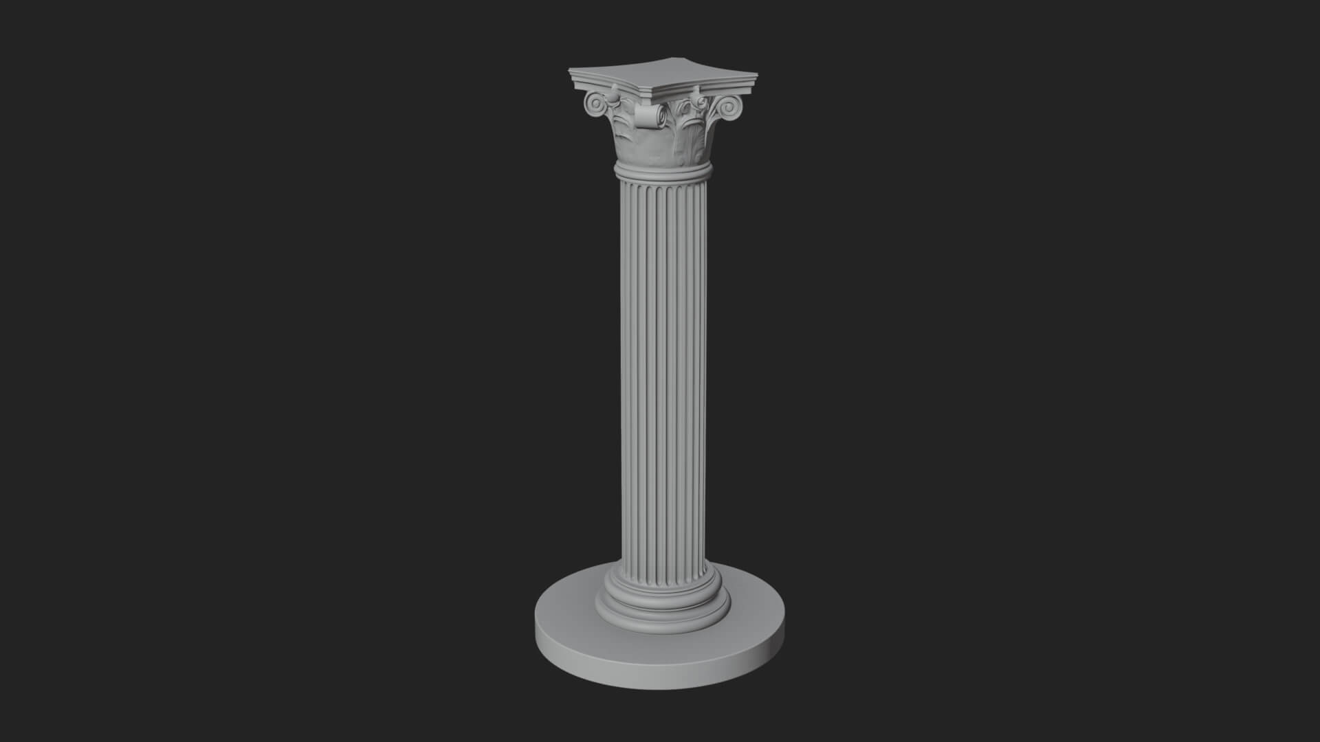 Fluted Stone Column Design 23 3D Print Model 3D Model