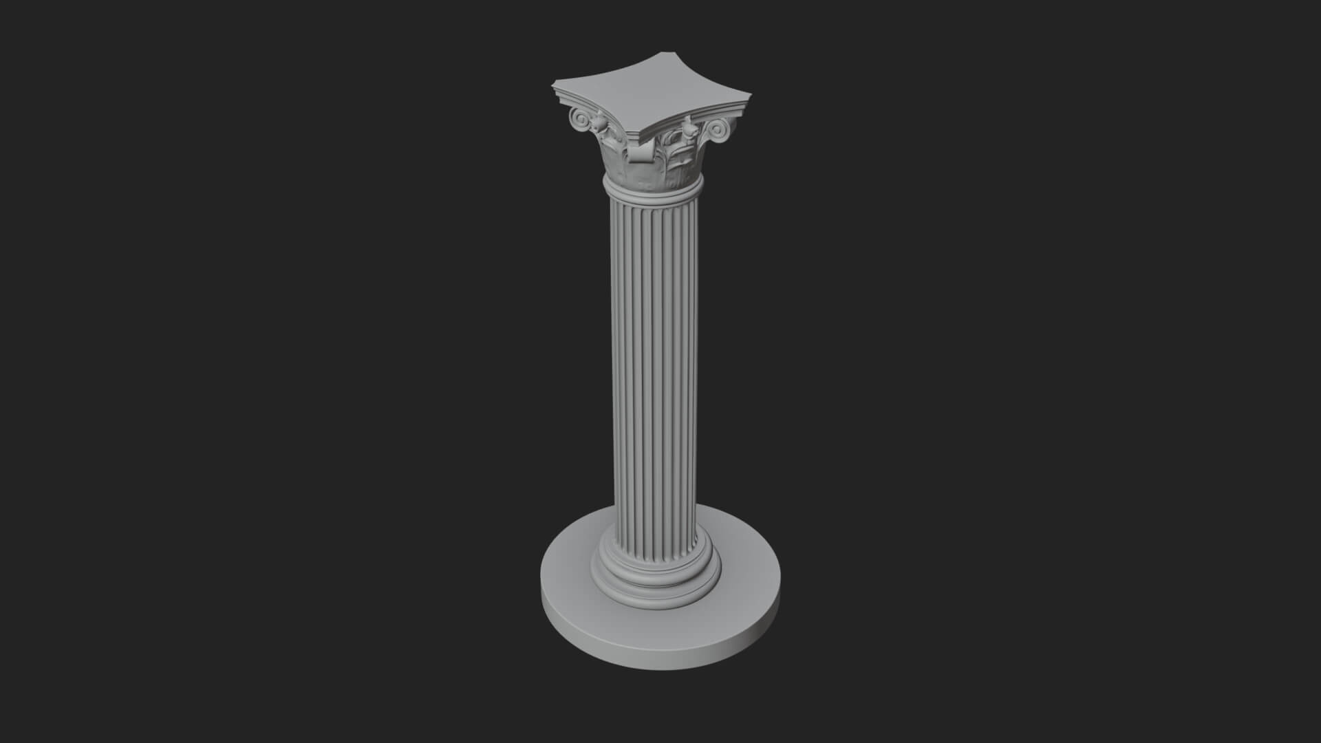 Fluted Stone Column Design 23 3D Print Model 3D Model