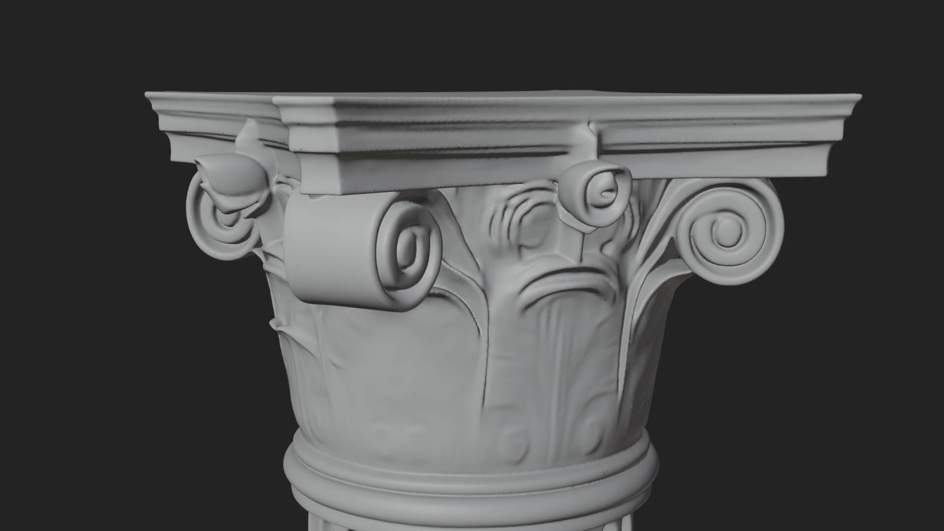 Fluted Stone Column Design 23 3D Print Model 3D Model