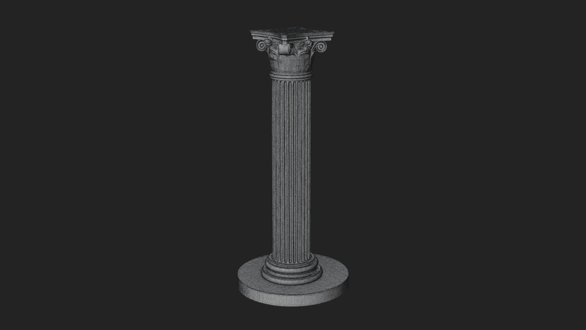 Fluted Stone Column Design 23 3D Print Model 3D Model