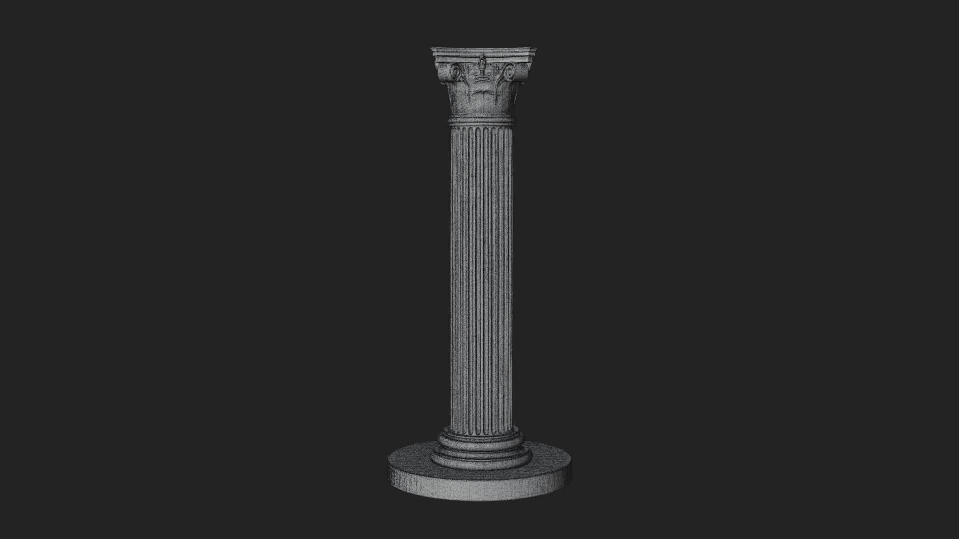 Fluted Stone Column Design 23 3D Print Model 3D Model