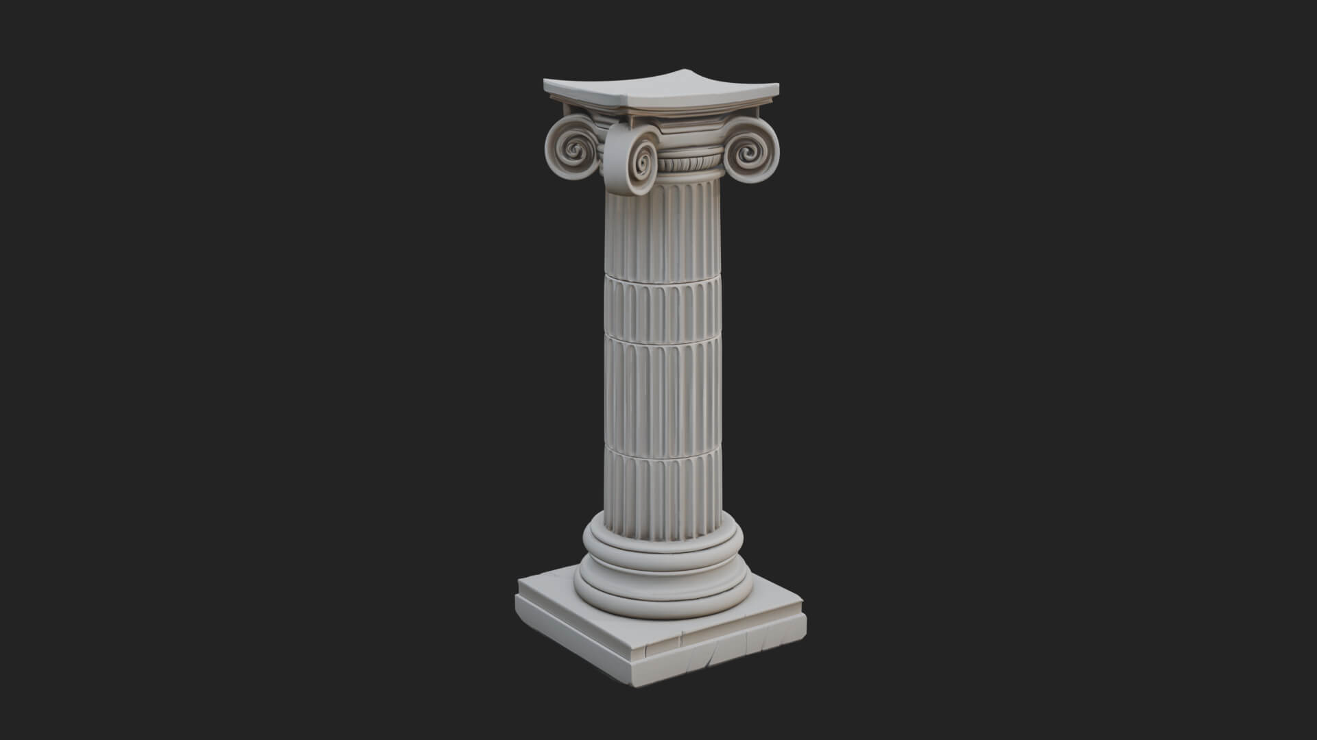 Fluted Stone Column Design 24 3D Print Model 3D Model