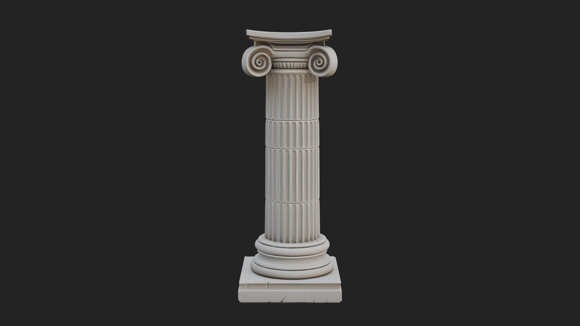 Fluted Stone Column Design 24 3D Print Model 3D Model