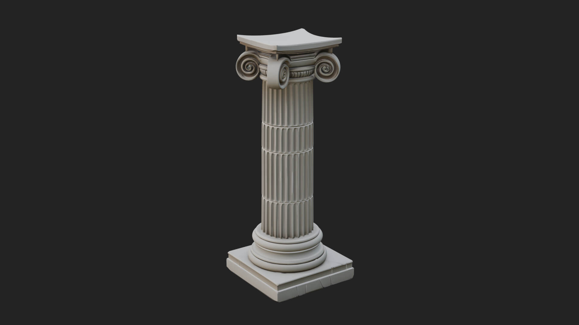 Fluted Stone Column Design 24 3D Print Model 3D Model