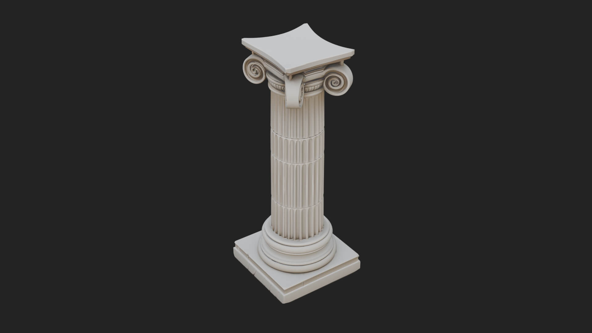 Fluted Stone Column Design 24 3D Print Model 3D Model