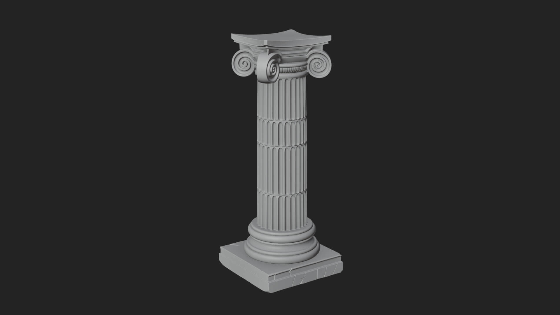 Fluted Stone Column Design 24 3D Print Model 3D Model