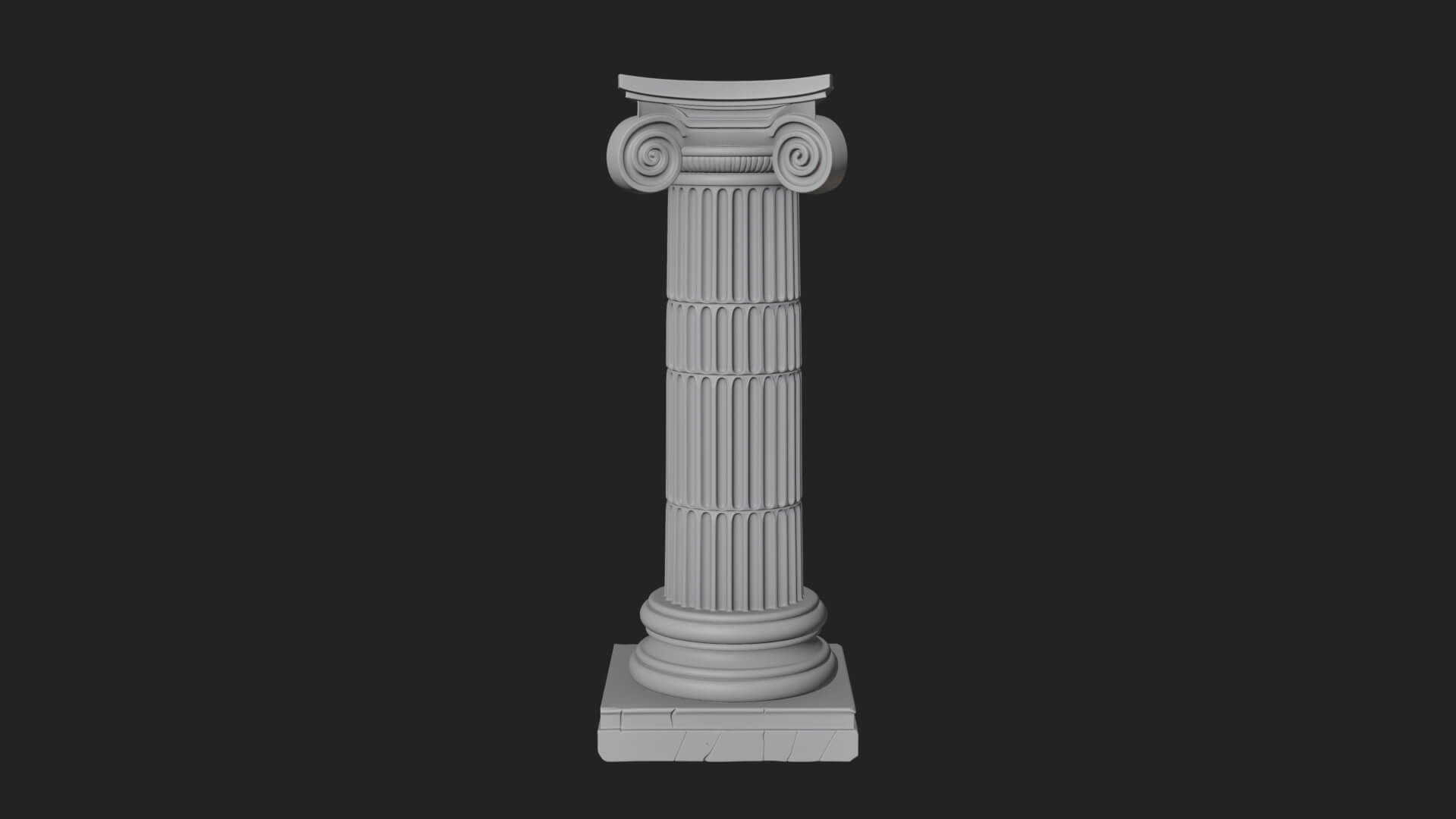 Fluted Stone Column Design 24 3D Print Model 3D Model