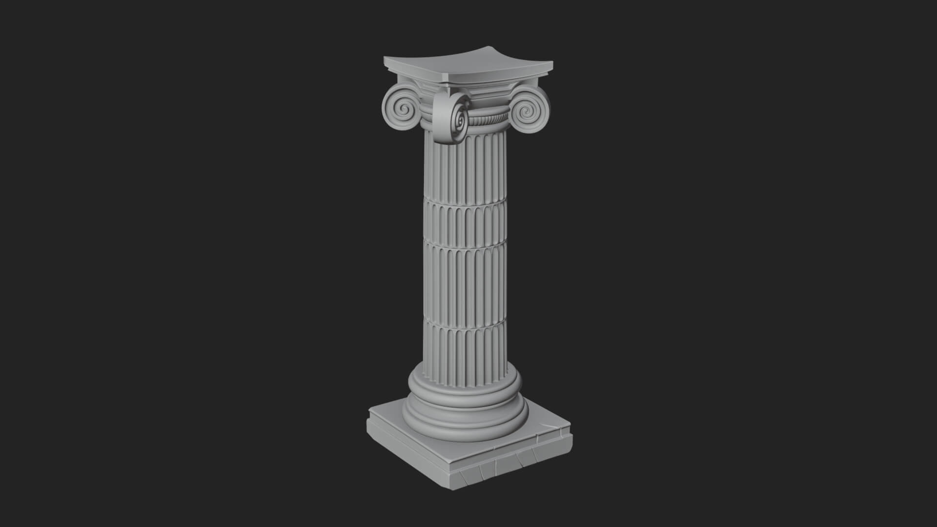 Fluted Stone Column Design 24 3D Print Model 3D Model