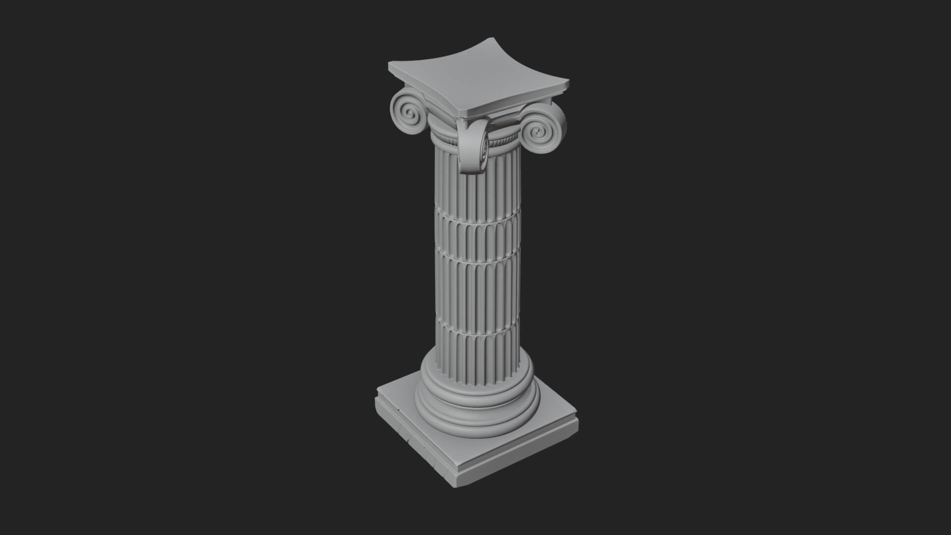 Fluted Stone Column Design 24 3D Print Model 3D Model