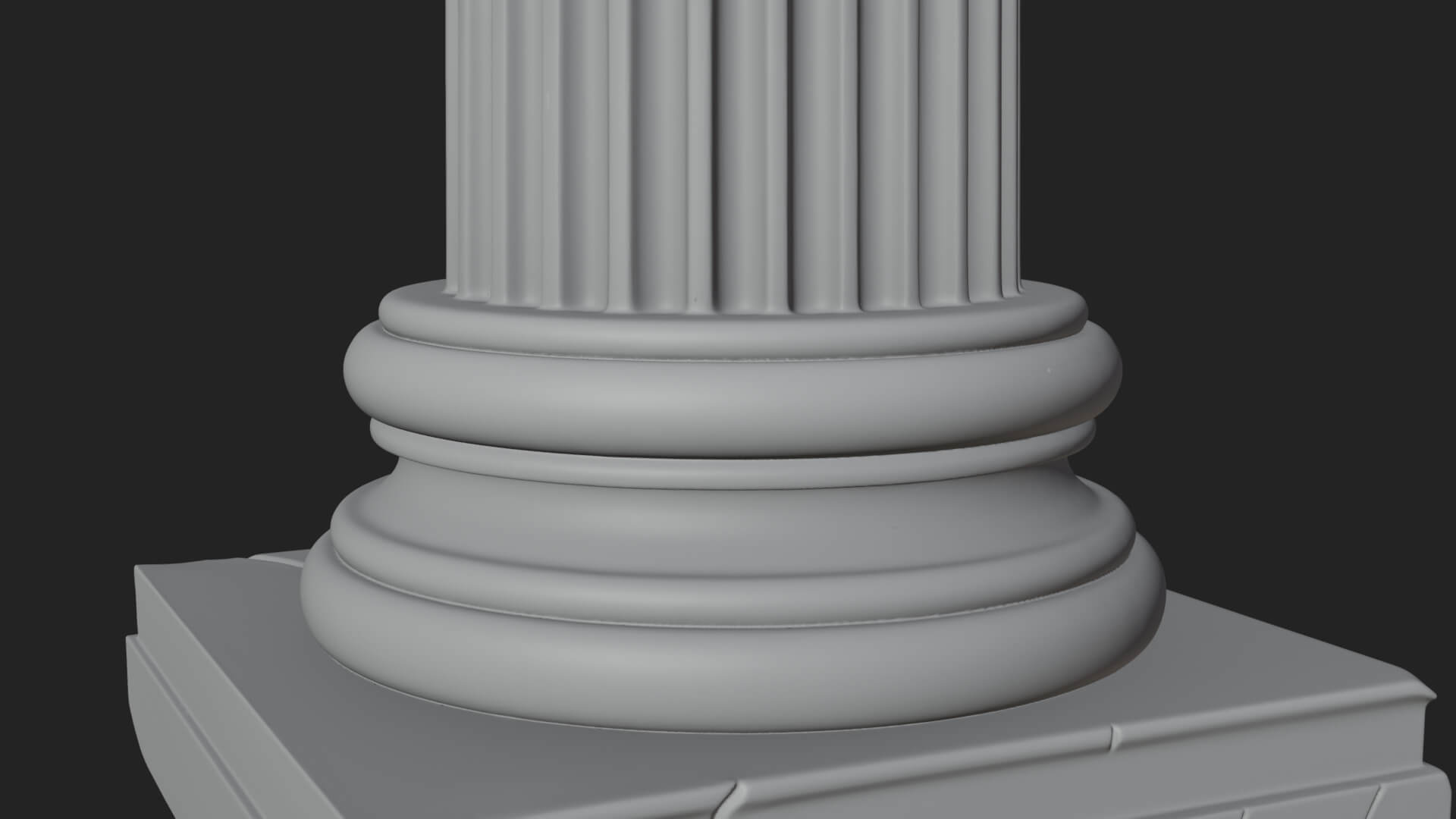 Fluted Stone Column Design 24 3D Print Model 3D Model