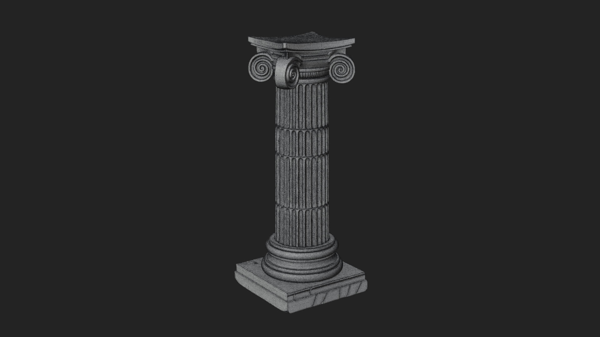 Fluted Stone Column Design 24 3D Print Model 3D Model