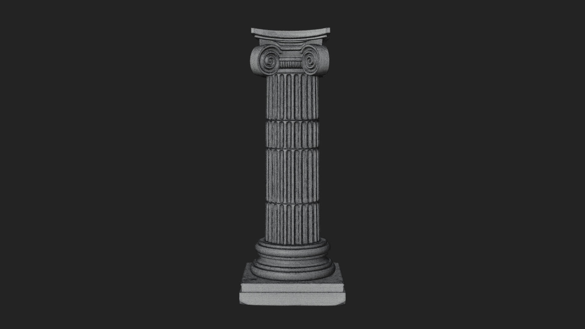 Fluted Stone Column Design 24 3D Print Model 3D Model