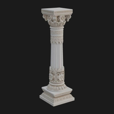 Fluted Stone Column Design 5 3D Print Model