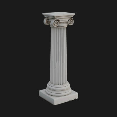 Fluted Stone Column Design 8 3D Print Model