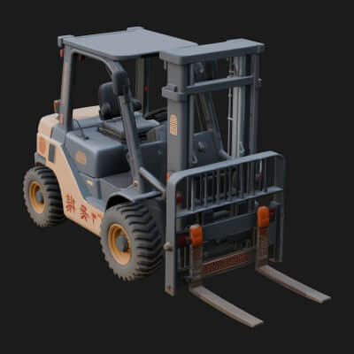 Forklift Truck Model Design 13 3D Print Model
