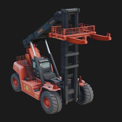 Forklift Truck Model Design 14 3D Print Model
