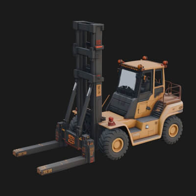 Forklift Truck Model Design 15 3D Print Model