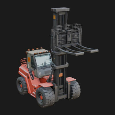 Forklift Truck Model Design 18 3D Print Model