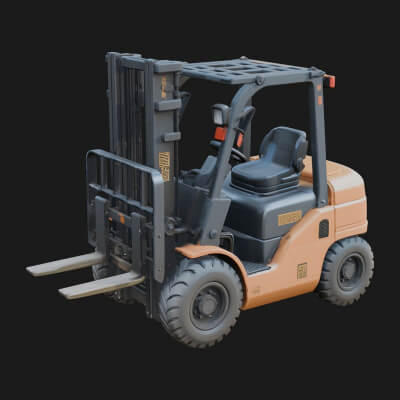 Forklift Truck Model Design 3 3D Print Model