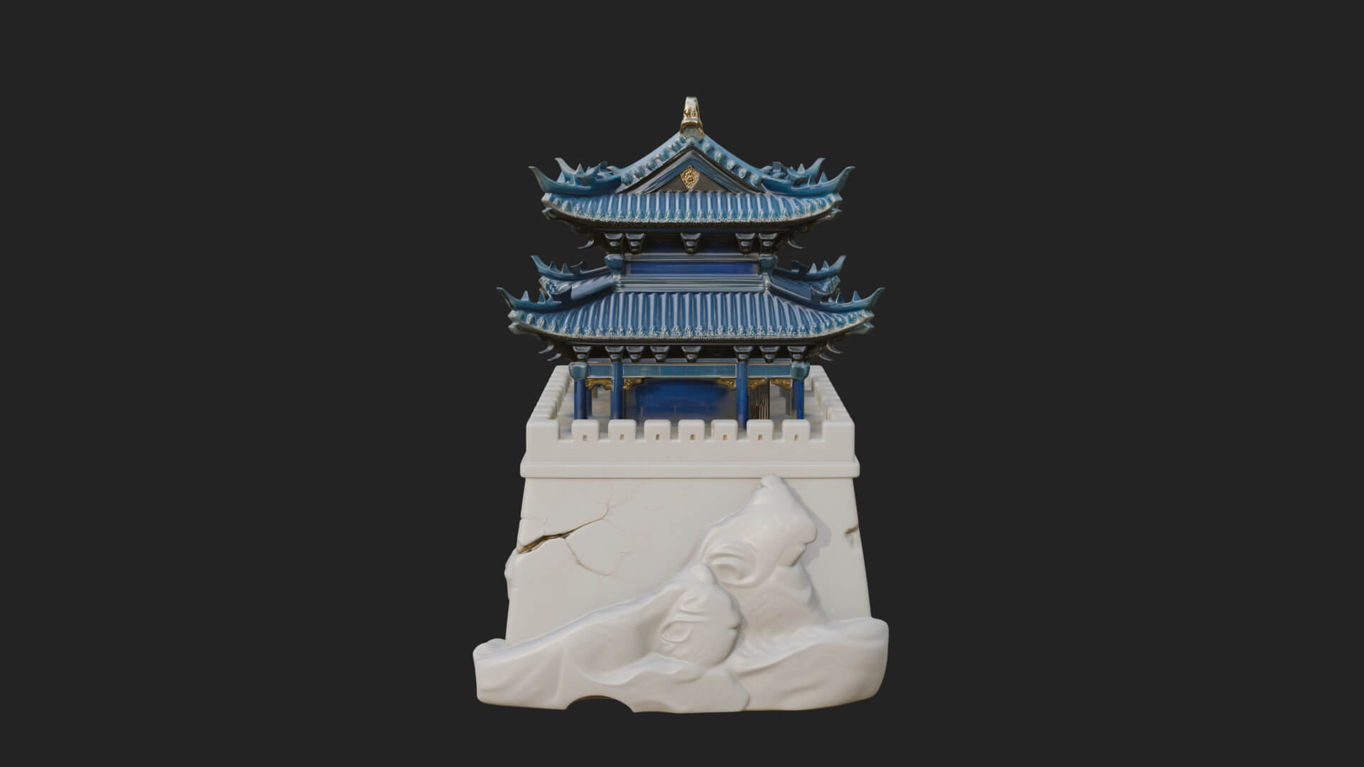 Fortified Pagoda Tower Design 12 3D Print Model 3D Model