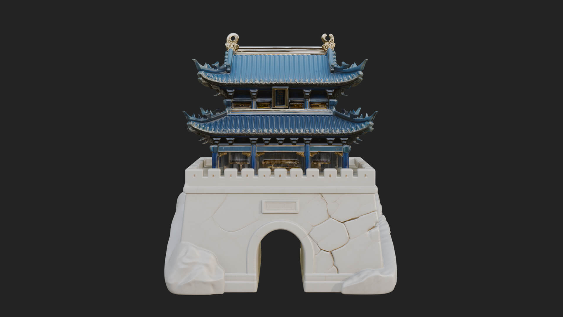 Fortified Pagoda Tower Design 12 3D Print Model 3D Model