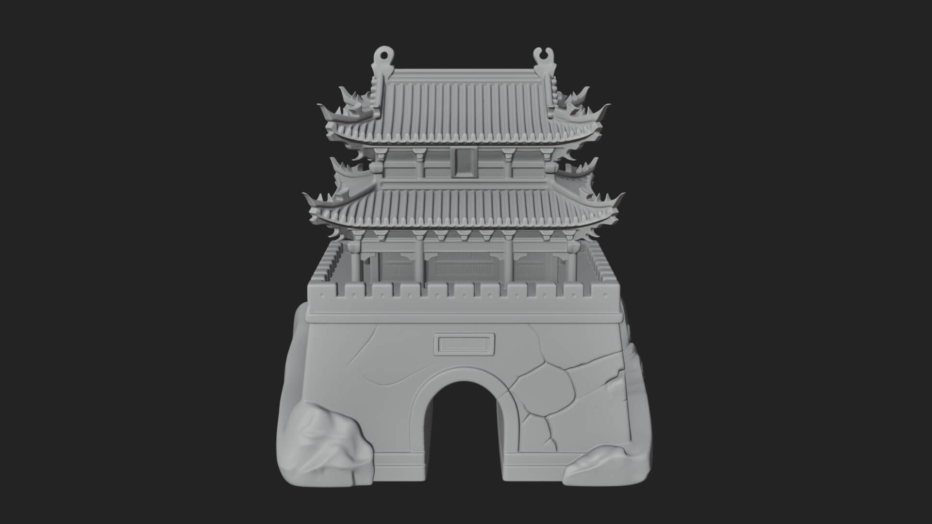 Fortified Pagoda Tower Design 12 3D Print Model 3D Model