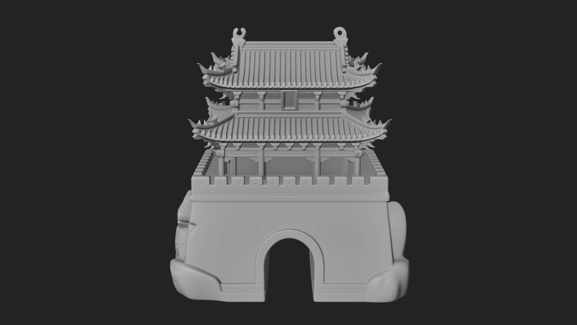 Fortified Pagoda Tower Design 12 3D Print Model 3D Model